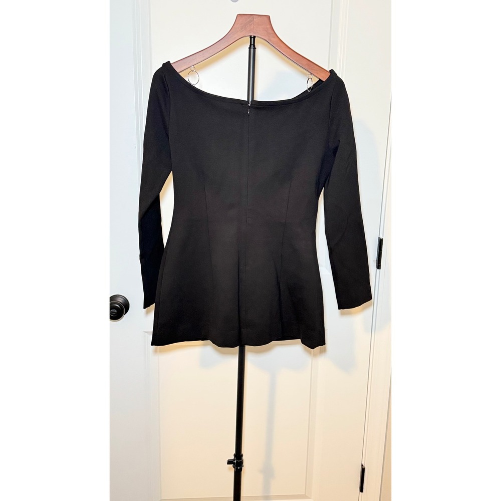 Favorite Daughter Long Sleeve Boat Neck Ponte Top Princess Seams Size 6 - Picture 3 of 7